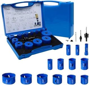 CCLIFE 18pcs Coffret de Scie Cloche HSS Bi-métal, lame scie metal Ø16-76mm avec boîte en plastique, profondeur de coupe 38mm, pour acier inoxydable PVC Panneau Plastique Bois