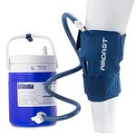 Aircast-12233 Cryo/Cuff System, Combines Focused Compression with Cold Therapy to Provide Optimal Control of Swelling to Minimze Hemathrosis, Edema and Pain, Complete System with Medium Knee Cuff,Blue