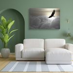 ArtzFolio Bald Eagle Flying | Peel & Stick Vinyl Wall Sticker for Home & Wall Decoration | 17.7 x 12 inch (45 x 30 cms)