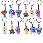 ARTLABEL Cute Cartoon Theme Keyring KeyChains For Kids Boys Girls & Children Best for Birthday Return Gifts (BT-Pack of 12)