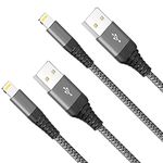 iPhone Charger Cable,3M 2Pack Lightning Cable Nylon Braided Durable Fast Charger Data & Syncing iPhone Cable Compatible with iPhone 12 Pro Max XR XS X 8 Plus SE 7 Plus 6 6S 5S 5 and More