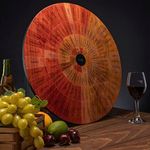 Wine Wheel Handcrafted Wood - For Both Amateurs and Connoisseurs, A Guide To On Tasting, Identifies Primary, Secondary & Tertiary Flavors, as well As Colors - Use as Is, Decor or Cheeseboard (Matte)