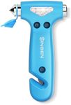 SINSEN Car Safety Hammer, Automotive Window Breaker and Seatbelt Cutter for Women, Roadside Emergency Kit, 3 in 1 Escape Tools, Road Trip Essential and Must Haves (1, Blue)