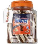 Twistix Dog Treats for Good Oral Hygiene | Plant-Based | Wheat, Corn & Soy Free | (Milk & Cheese Canister Small Size) 530GM X Tails Nation