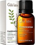 Gya Labs Organic Frankincense Essential Oil for Body Comfort - 100% Natural Organic Frankincense Oil for Skin - Frankincense Essential Oil Organic for Face & Diffuser (10 ml)