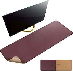 MAIDERN 120 x 40cm Cork & Leather Desk Pad, Large XXL Desk Mat, Full Desk Mouse Pad, Dual Sided Desk Pad, Desk Pad Protector for Gaming Home Office (Wine red)