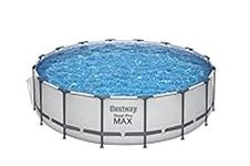 Bestway Steel Pro Max Above Ground Pool - Round Swimming Pool Set - Grey, 16 ft