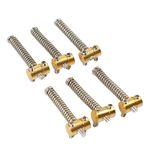 6Pcs Brass Saddles Set, Great Audio Gain, Wide Applicability for TL Tailpiece Telecaster Electric Guitar Replacement Parts