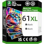 61XL Black Ink Cartridges for HP 61