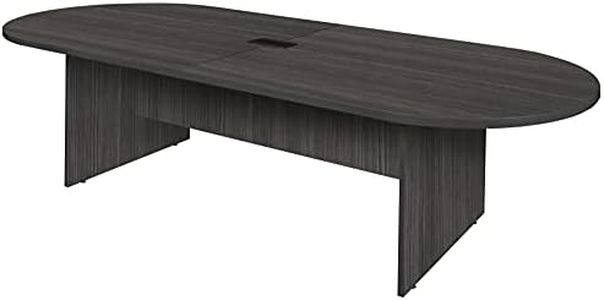 Regency Legacy Racetrack Conference Table with Tabletop Power & Data Port, 120", Ash Grey