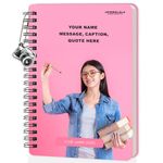 Jhingalala Diaries - Customized Diary with Photo and Dangler | Customized Wiro Notebooks Diary With Monthly Planner and Calendars 2024 (Size 21 x 14.5 Cm)