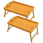 2 Pack Bed Tray Table Breakfast Tra
