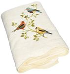 Avanti Linens- Bath Towel, Soft & Absorbent Cotton Towel (Premier Songbirds Collection), Ivory