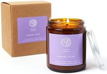 Natural Soy Candle Made in Australia in Amber Jar 150g - 30 Hours Burn Scented Aromatherapy Candle with Gift Box (Kakadu Plum)