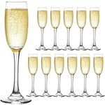 6oz Champagne Flute,Clear Champagne Glasses Set of 12,Elegant Stemmed Champagne Glasses Sparkling Wine Glasses for Birthday,Parties,Wedding