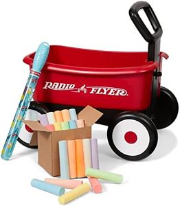 Radio Flyer Summertime Fun My 1st Wagon with Bubbles and Chalk Ages 1-4, Red