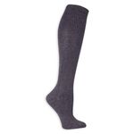 Dr. Scholl's Women's Travel Knee High Socks with Graduated Compression, Denim Heather, Shoe Size: 4-10