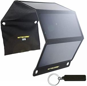NITECORE FSP30 Foldable Solar Charger, 30W PD 18W USB-C Fast Charging 3 USB Ports, 4 Panels for Outdoor Camping Hiking