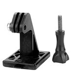 Tactical Airsoft Fast Helmet Accessories Helmet Front Bracket Mount Helmet Camera Adapter Extension Base replacement for Go pro Action Camera (Black)