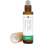 Tea Tree Oil Roll On, Refreshing Tea Tree Essential Oil Roll-On, Pre-Diluted with Jojoba Oil, Organic Tea Tree Oil for Skin Care Roller, Leak-Proof Metal Rollerball (15 mL)