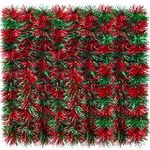 EBOOT 32.8 Feet Christmas Tinsel Garland Metallic Tinsel Garland Shiny Hanging Christmas Tree Decoration Wreath Wedding Xmas Party Supplies (Red and Green)