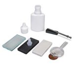 United Scientific Mineral ID Kit - 7 Pieces - Includes Streak Plates, Glass Plate, Dropper Bottle, Magnet, Nail, & Hand Lens - Great for Geology Classrooms & Basic Field Testing