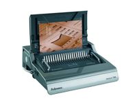 Fellowes Galaxy-E Binding Machine for Large Offices - 21-Hole, 500 Sheet Electric Paper Punch Comb Binder Machine with Starter Kit 20 Comb Bindings - Ideal for Large Office Use - Black/Silver