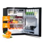 SMETA 12V Fridge Freezer for Campervan, 85L Dual Zone 12V/24V, 12 Volt Campervan Fridge, 12V Compressor Fridge for Motorhome, Caravan, Van, Boat, Camping, Road Trip, with Lock, -15℃-10℃, Black