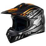 ILM Adult Dirt Bike Helmets Motocross ATV Dirtbike BMX MX Offroad Full Face Motorcycle Helmet, DOT Approved Model 128S (Orange Gray, Adult-Medium)