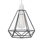 FRIDEKO HOME Vintage Cage Metal Lamp Shade - Industrial Black Metal Bird Cage Light DIY Ceiling Pendant Lights for Dining Room Bedroom Loft Hallway…