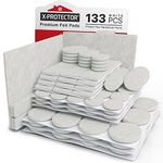 Felt Furniture Pads X-PROTECTOR 133 PCS Premium Furniture Pads - Felt Pads Furniture Feet Best Wood Floor Protectors - Protect Your Hardwood & Laminate Flooring!