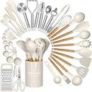 Umite Chef Food Grade Thickened Silicone (Stainless Steel Core) Kitchen Gadgets Tools Set - Kitchen Cooking Utensils Set, Heat Resistant Kitchen Spatula Tools Set