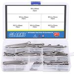 Glarks 150Pcs 304 Stainless Steel Cotter Pin Clip Key Fastner Fitting Assortment Kit