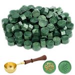 ASTARON 100 Pcs Sealing Wax Beads, Lots of Colors Options for Wax Seal Stamp, Octagon Wax Seal Kit with 1 Wax Melting Spoon, Perfect for Invitations Cards Envelopes Wine Packages Gift Wrapping