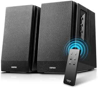 Edifier R1700BT Bluetooth Bookshelf Speakers (Black) - Active Near-Field Studio Monitors - Powered Speakers 2.0 Setup Wooden Enclosure - 66w RMS