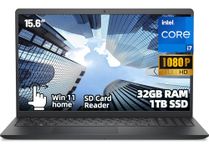 Dell 15 Business Laptop, 15.6" FHD Touchscreen Laptop, Intel Core i7-1355U, 32GB RAM, 1TB SSD, Windows 11 Home, Numeric Keypad, SD Card Reader, Carbon Black
