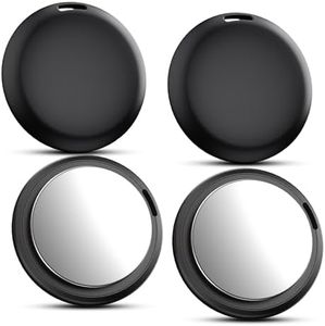 ZOOBELIO Air Tracker Tags 4 Pack - Bluetooth Wallet Tracker, Keys Finder Work with Apple Find My (iOS Only), Smart Item Locator Tags for Luggage, Backpack, Phone (Black)
