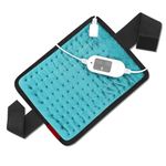 ADDMAX Electric Heating Belt for Pain Relief - Orthopaedic Electric Heating Pad Lower Back Pain & Period Cramps | Regular Size | Auto Cutoff | Heat Therapy Waist Wrap for Pain Relief of Back,Neck,Shoulder,Lumbar (TEAL GREEN)