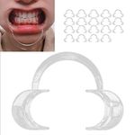 20pcs Disposable Lip Cheek Retractor, C-Shape Teeth Whitening Cheek Retractor for Mouthguard Challenge Game,Transparent C‑Shape Teeth Whitening Mouth Opener, (Transparent trumpet)