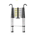 telescopic ladder 8m/7m/6m/5m/4m/3m/2m/1m Tall Telescoping Ladders with Hooks, Heavy Duty Aluminum Extension Folding Ladder, Portable Multi-Purpose Telescopic Ladder (Size : 8m/26ft)