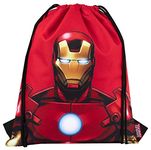 Marvel Comics - Sakky Kids Iron Man Drawstring Bag - School Bag for Kids - Official Merchandise Gift for Boys