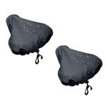 Waterproof Bike Seat Cover, Waterproof Bicycle Seat Cover, Bike Seat Sun & Dust Protector, Bike Seat Rain Cover with Drawstring, Bike Seat Cushion Cover Fit for Most Bicycle (2 PCS)