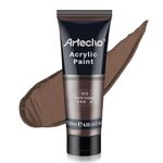 Artecho Professional Acrylic Paint, Burnt Umber (120ml / 4.05oz) Tubes, Art Craft Paints for Canvas Painting, Rock, Stone, Wood, Fabric, Art Supplies for Professional Artists, Adults, Students, Kids