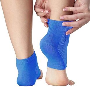 NatraCure Vented Moisturizing Gel Heel Sleeves (Color: Royal Blue) - 3 Pairs - (608-M-RB CAT3PK) - Size: Regular