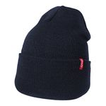 Levi's Unisex New Slouchy Beanie W Red Tab Detail Beanie, Blue, One size