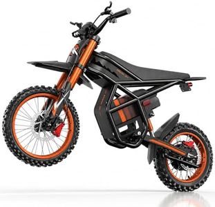 Riding'times GT54 Electric Dirtbike for Teens Adults 37MPH, 27AH Electric Motorcycle with 14"/12" Fat Tire Ebike, 2000W Dual Hydraulic Brakes Mountain Off-Road Electric Dirt Bike for Ages 13+