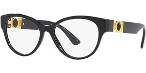 Eyeglasses Versace VE 3313 F Asian fit GB1 Black, Black, 54/17/145