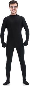 Gaoin Unisex Adult Spandex Zentai Unitard Stretch Bodysuit Costume Without Hood, Black, Small