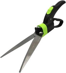Garden Guru Hand Grass Clipper Scissors 360 Degree Rotatable Cutter Head - Ultra Sharp Stainless Steel Grass Shears - Comfort Grip Handles - Perfect for Edging Lawn, Trimming Shrubs & Flowers