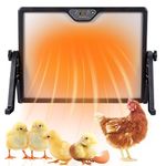 180W Chicken Coop Heater with Stand & Remote Control, Double-Sided Radiant Brooder Heater 30-75°C Adjustable Thermostat for Chicks, Small Animals, Dog & Cat House